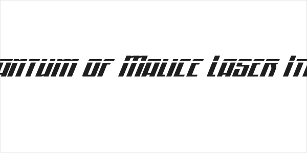 Quantum of Malice Laser Italic Logo