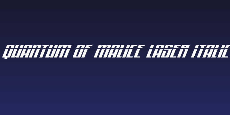 Quantum of Malice Laser Italic Social Header