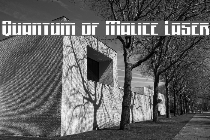 Quantum of Malice Laser Font examples