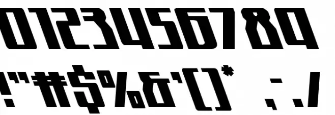 Quantum of Malice Leftalic Font OTHER CHARS