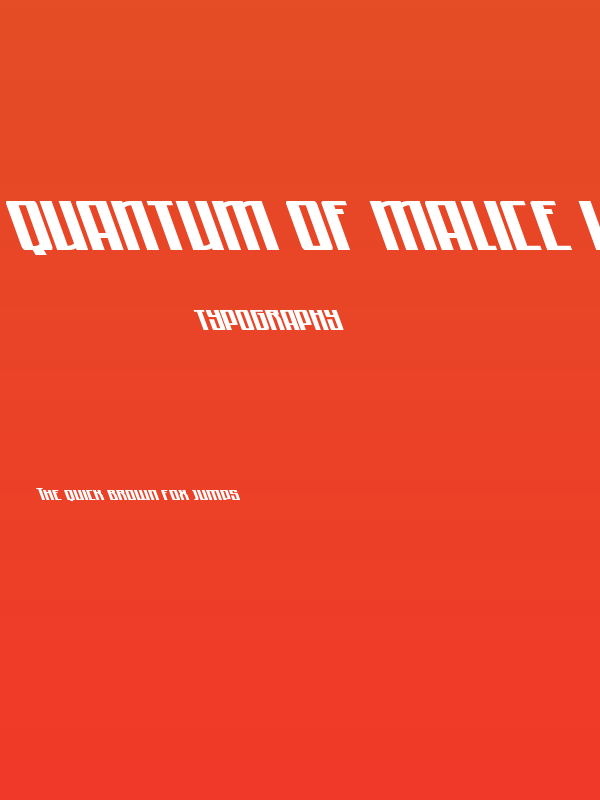Quantum of Malice Leftalic Poster