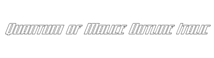 Quantum of Malice Outline Italic  baixar fontes gratis