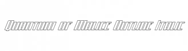 Quantum of Malice Outline Italic  les polices de caractères gratuit tlcharger
