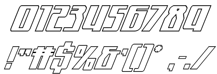 Quantum of Malice Outline Italic Font OTHER CHARS