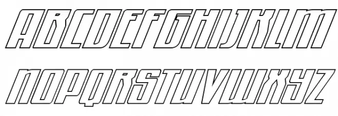 Quantum of Malice Outline Italic Шрифта ВЕРХНИЙ