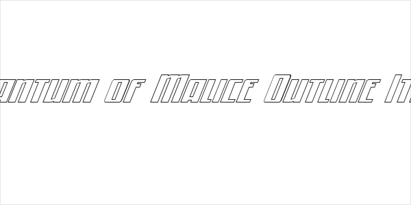 Quantum of Malice Outline Italic Logo