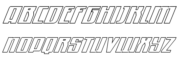 Quantum of Malice Outline Italic Font LOWERCASE