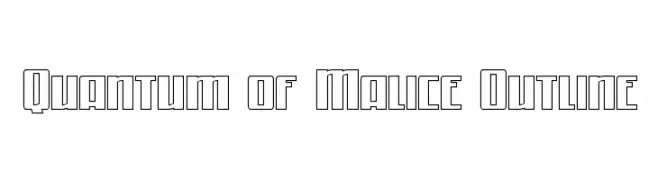 Quantum of Malice Outline  Frei Schriftart Herunterladen
