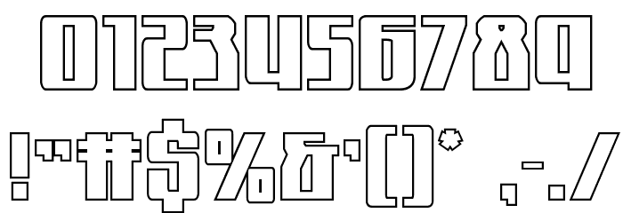 Quantum of Malice Outline Font OTHER CHARS