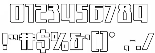 Quantum of Malice Outline Font OTHER CHARS