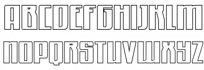 Quantum of Malice Outline Fonte MAIÚSCULAS