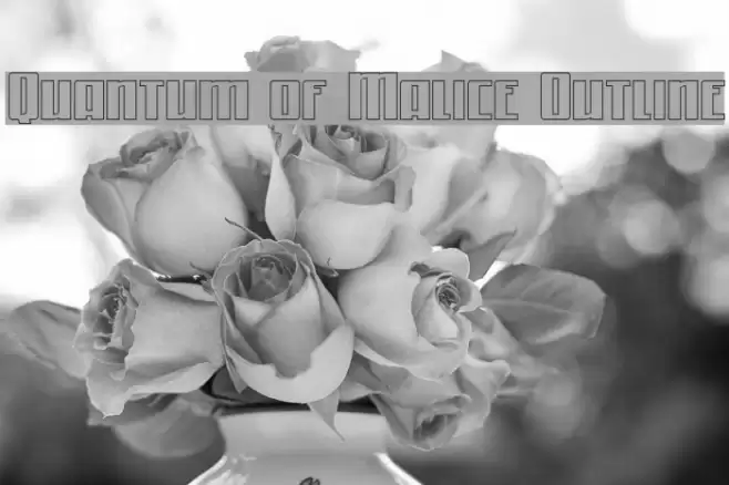 Quantum of Malice Outline Font examples