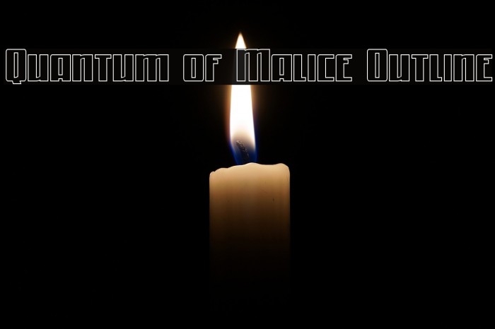 Quantum of Malice Outline Font examples