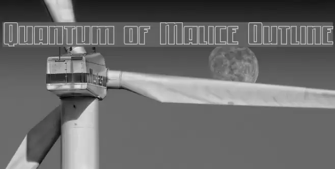 Quantum of Malice Outline Font examples
