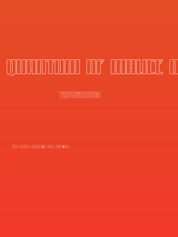 Quantum of Malice Outline Poster