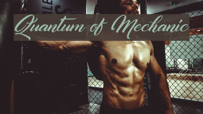 Quantum of Mechanic Font examples