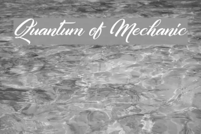 Quantum of Mechanic Font examples
