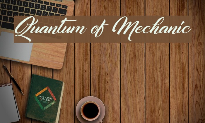 Quantum of Mechanic Font examples
