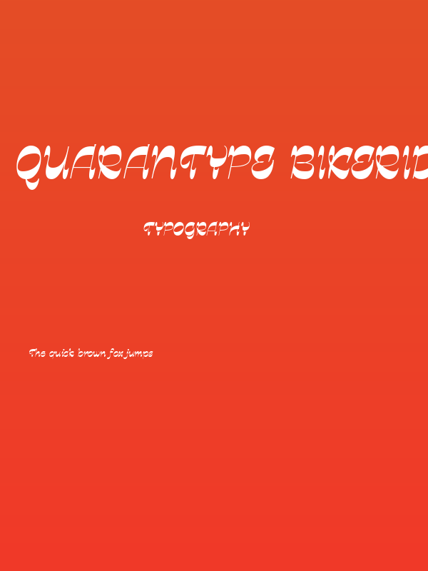 Quarantype Bikeride Regular Poster