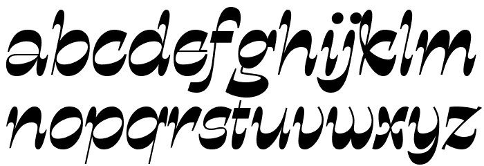 Quarantype Bikeride Regular Font LOWERCASE