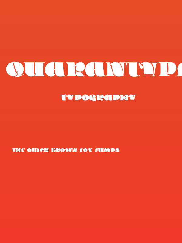 Quarantype Chillout Regular Poster