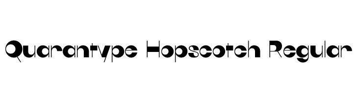 Quarantype Hopscotch Regular  Free Fonts Download