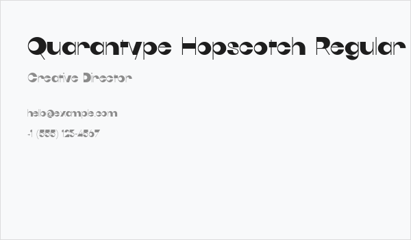 Quarantype Hopscotch Regular Business Card