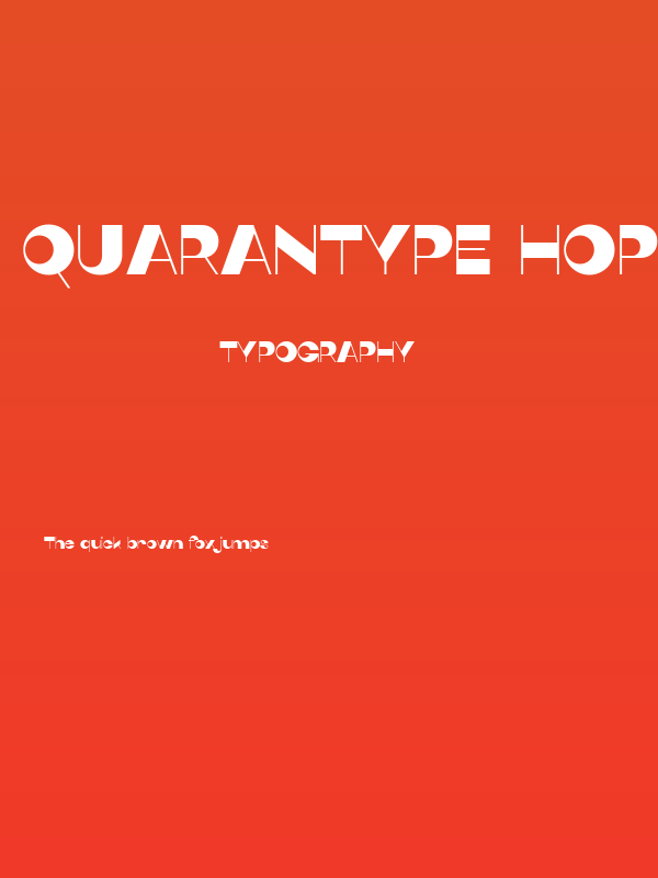 Quarantype Hopscotch Regular Poster