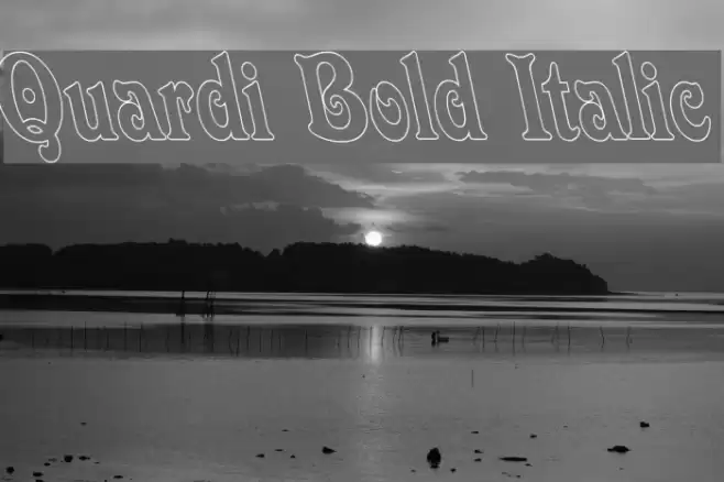 Quardi Bold Italic Font examples