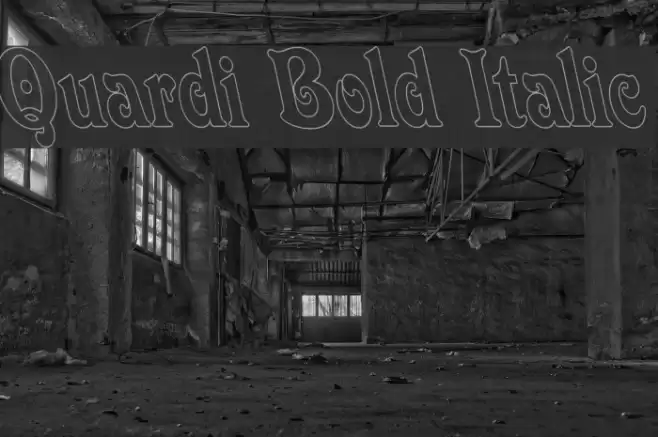 Quardi Bold Italic Font examples