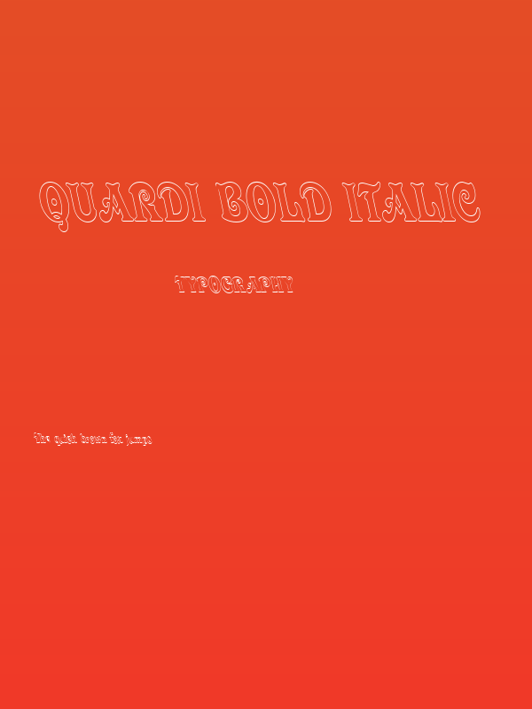 Quardi Bold Italic Poster