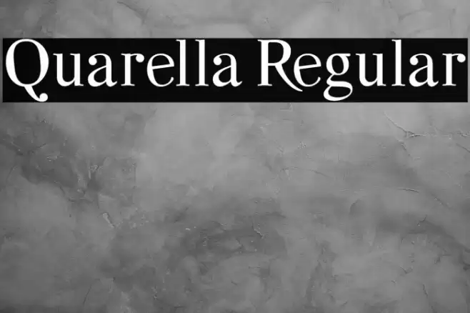 Quarella Regular Font examples