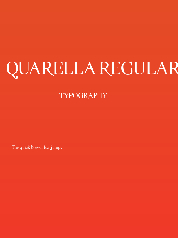 Quarella Regular Poster