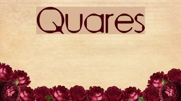 Quares Font examples