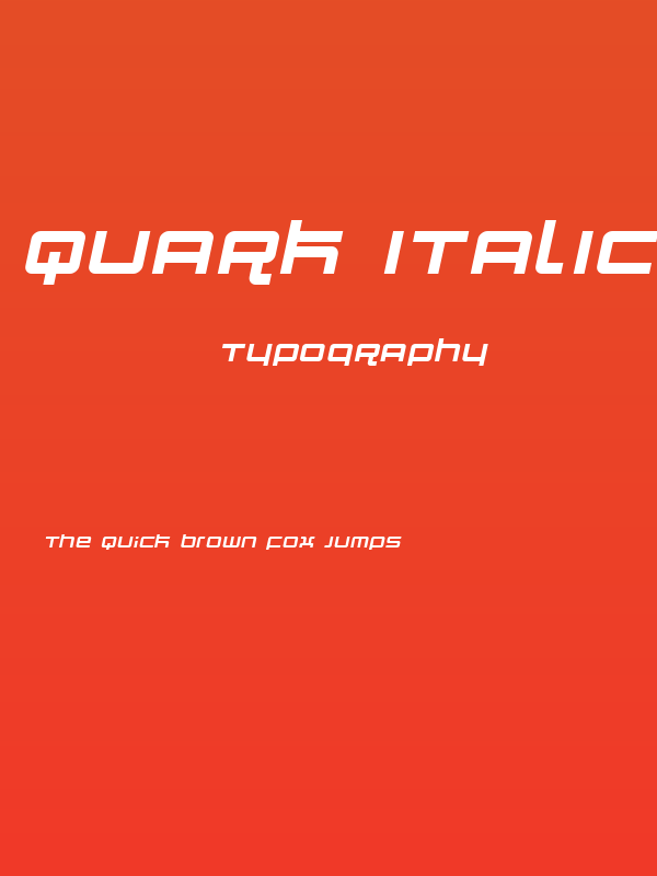 Quark Italic Poster