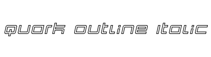 Quark Outline Italic  font caratteri gratis