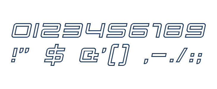 Quark Outline Italic Other Characters