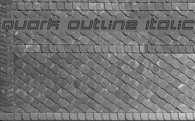 Quark Outline Italic Font examples