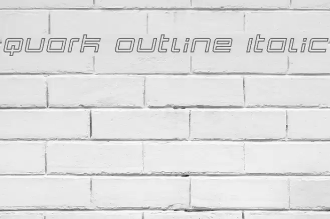 Quark Outline Italic Font examples