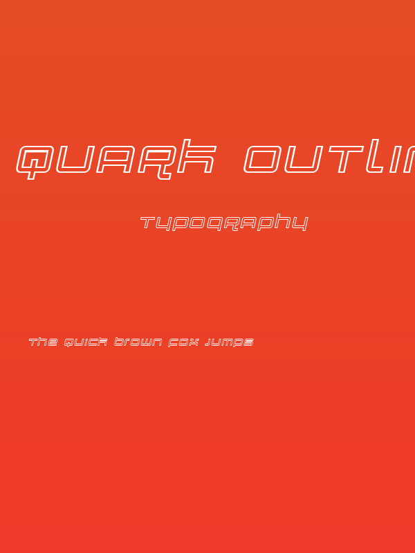 Quark Outline Italic Poster