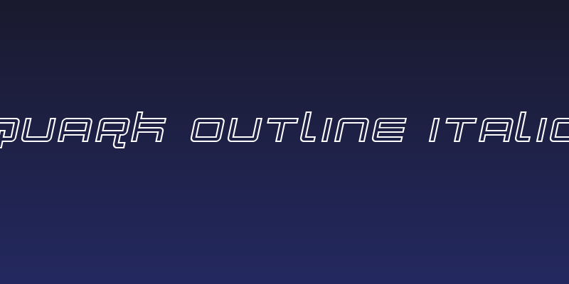 Quark Outline Italic Social Header