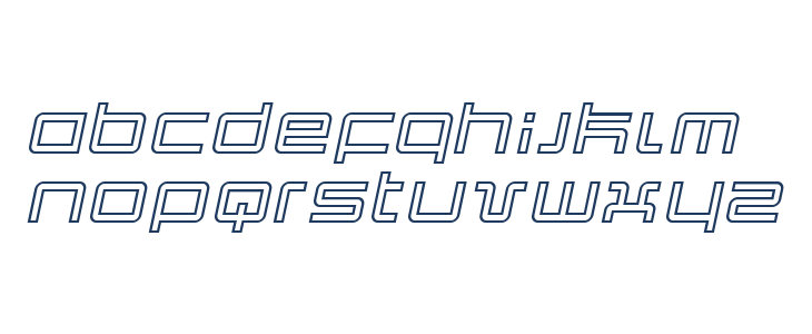 Quark Outline Italic Lowercase