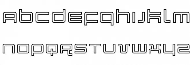 Quark Outline Шрифта ВЕРХНИЙ