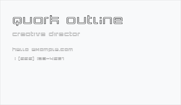 Quark Outline Business Card