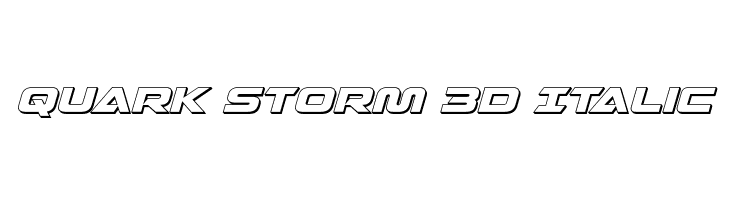 Quark Storm 3D Italic Font