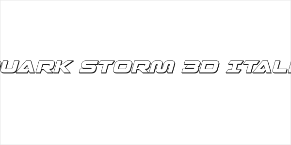 Quark Storm 3D Italic Logo