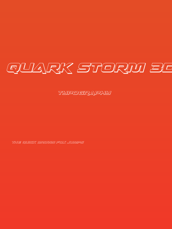 Quark Storm 3D Italic Poster