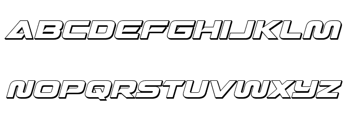 Quark Storm 3D Italic Font LOWERCASE
