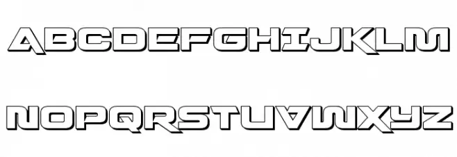 Quark Storm 3D Regular Font Litere mari