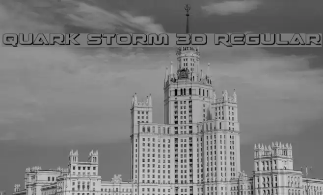 Quark Storm 3D Regular Font examples
